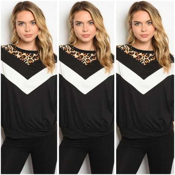 Leopard chevron style top - Picture 2 of 3